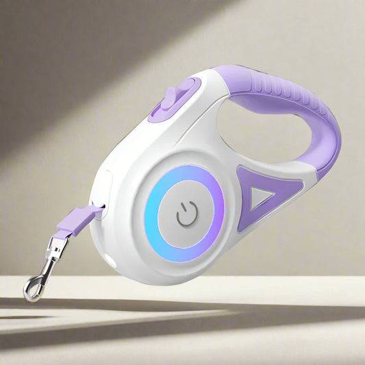 Luxora Utdragbar Hundkoppel med LED-lampa och Komforthandtag