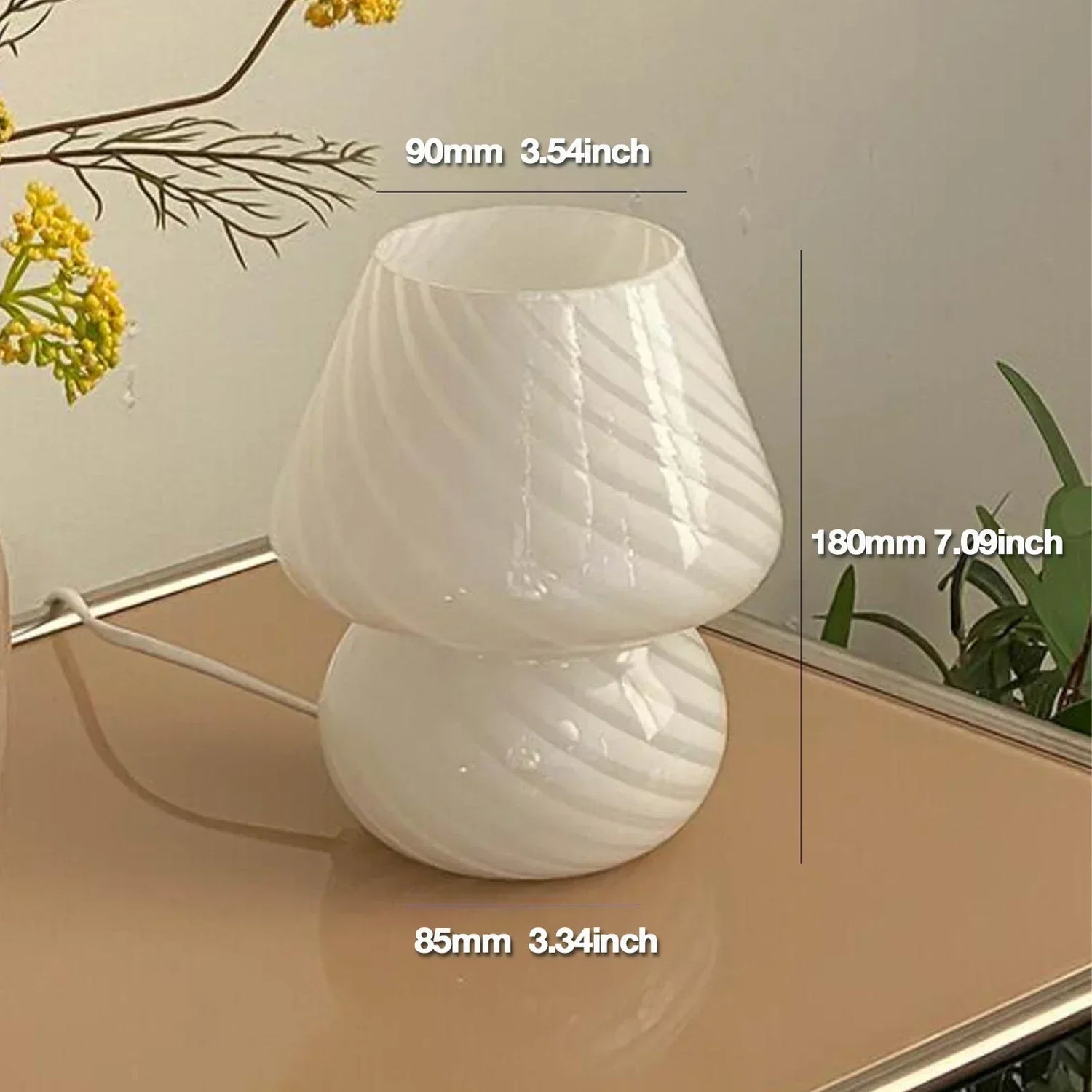 LumiGlass – Hantverkad Glasbordslampa, Stilren Designerbelysning