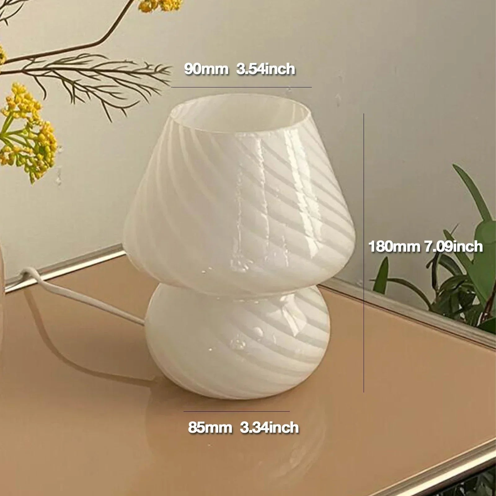 LumiGlass – Hantverkad Glasbordslampa, Stilren Designerbelysning