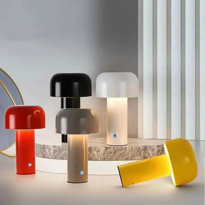 GlowMush - Opladdningsbar LED Bordslampa, Trådlös Svamp-lampa
