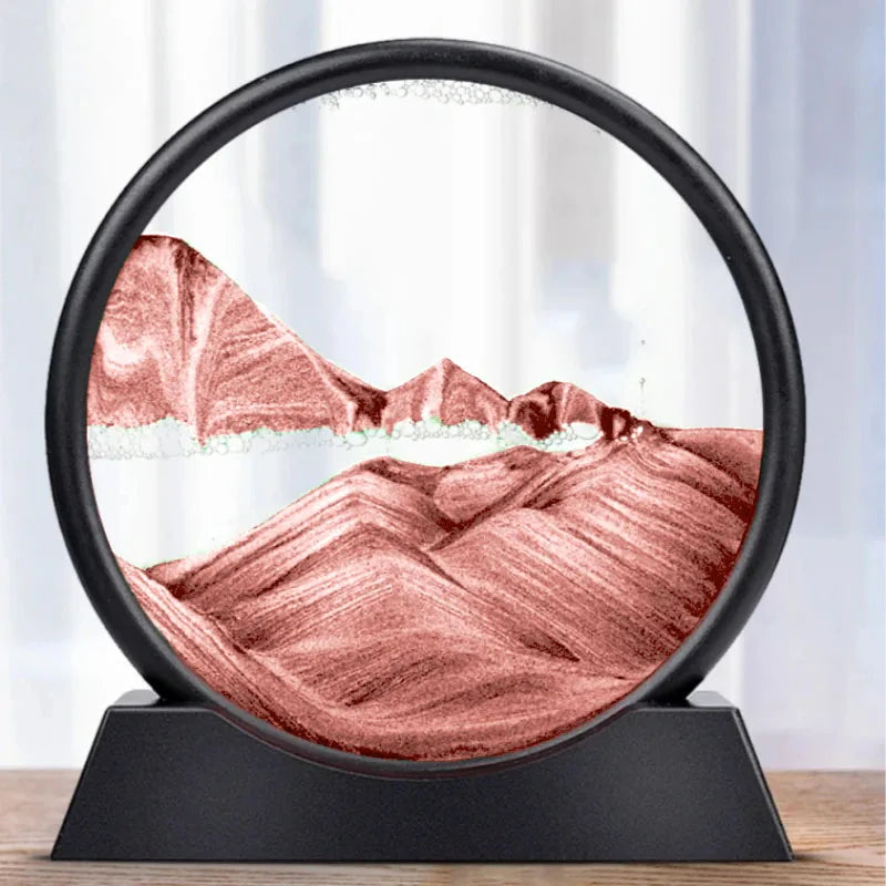 3D Rörlig Sandkonst Djuphavssand Skulptur för Avkoppling Dekor