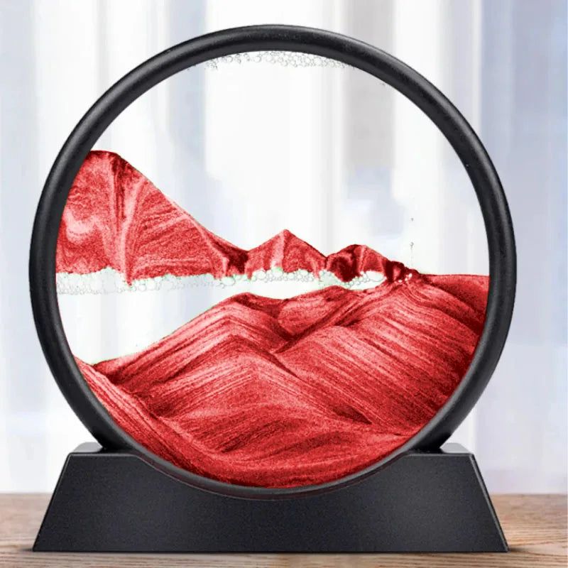 3D Rörlig Sandkonst Djuphavssand Skulptur för Avkoppling Dekor