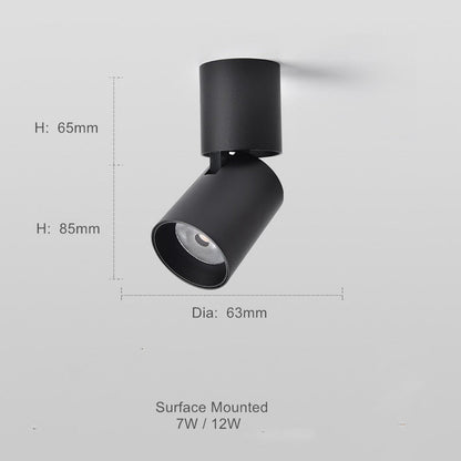 Justerbar Rund Ytmonterad Downlight för Mångsidig Belysning
