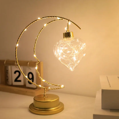 Arvesso | Twinkle Moon &amp; Star LED Light - Elegant Inomhus Juldekoration Lampa