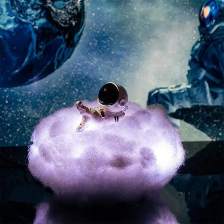 Astronaut Cloud Light Färgändrande Nattlampa för Mysiga Vibes