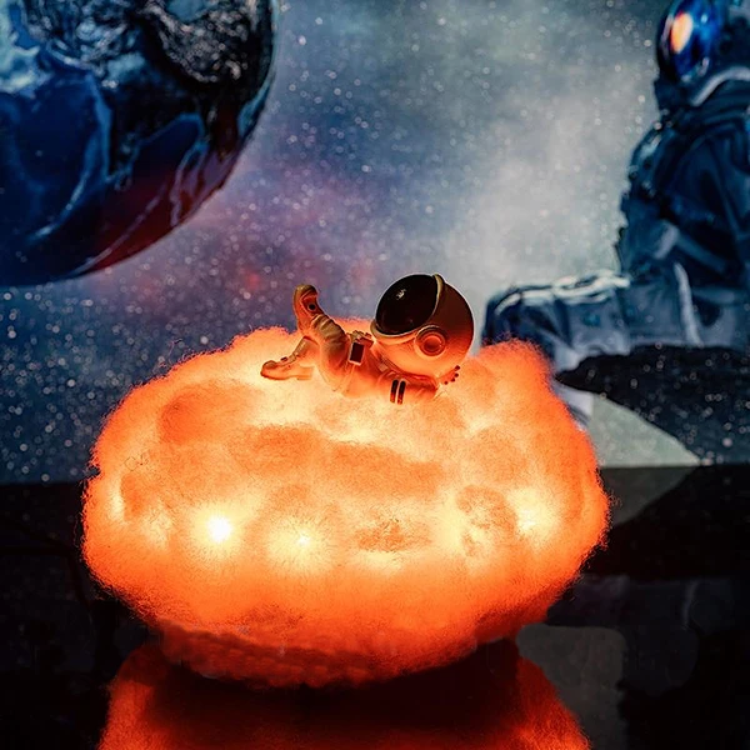 Astronaut Cloud Light Färgändrande Nattlampa för Mysiga Vibes