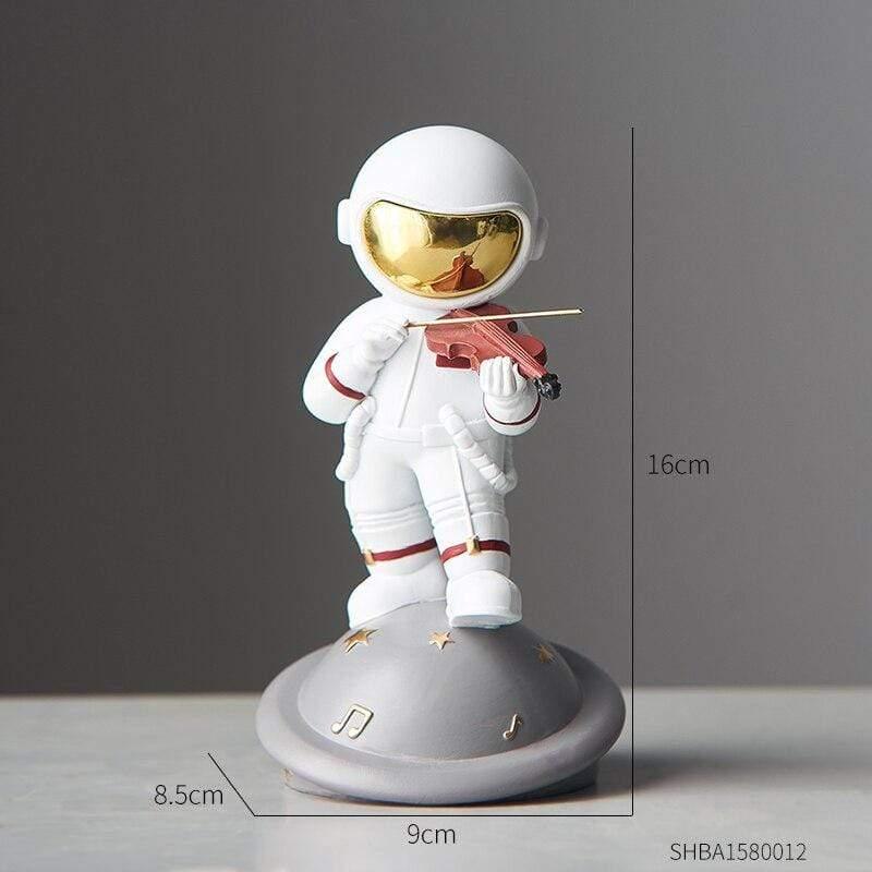 Astronaut Musik Instrument Dekor Skulptur för Hem och Kontor