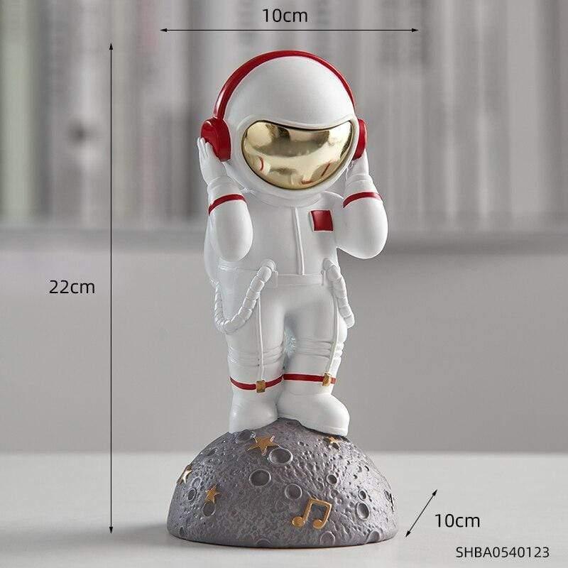 Astronaut Musik Instrument Dekor Skulptur för Hem och Kontor