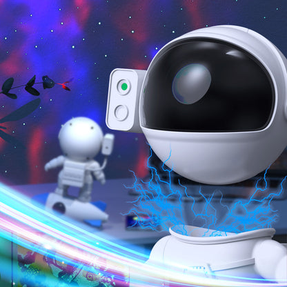 Astronaut projektionljus med galax- och kosmisk ljudalternativ
