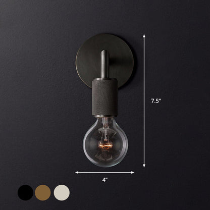 Bare Bulb Metall Vägglampa Fyrkantigt Arm En Lampa Inomhus