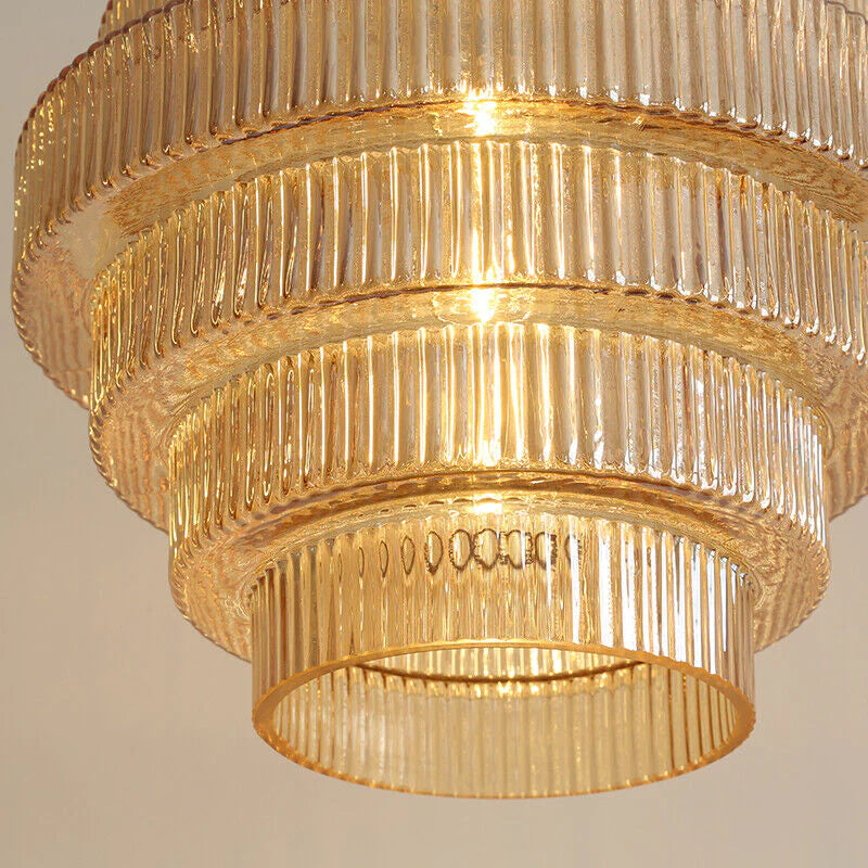 Flaskformad mässingsglas hängande lampa för vintage elegans