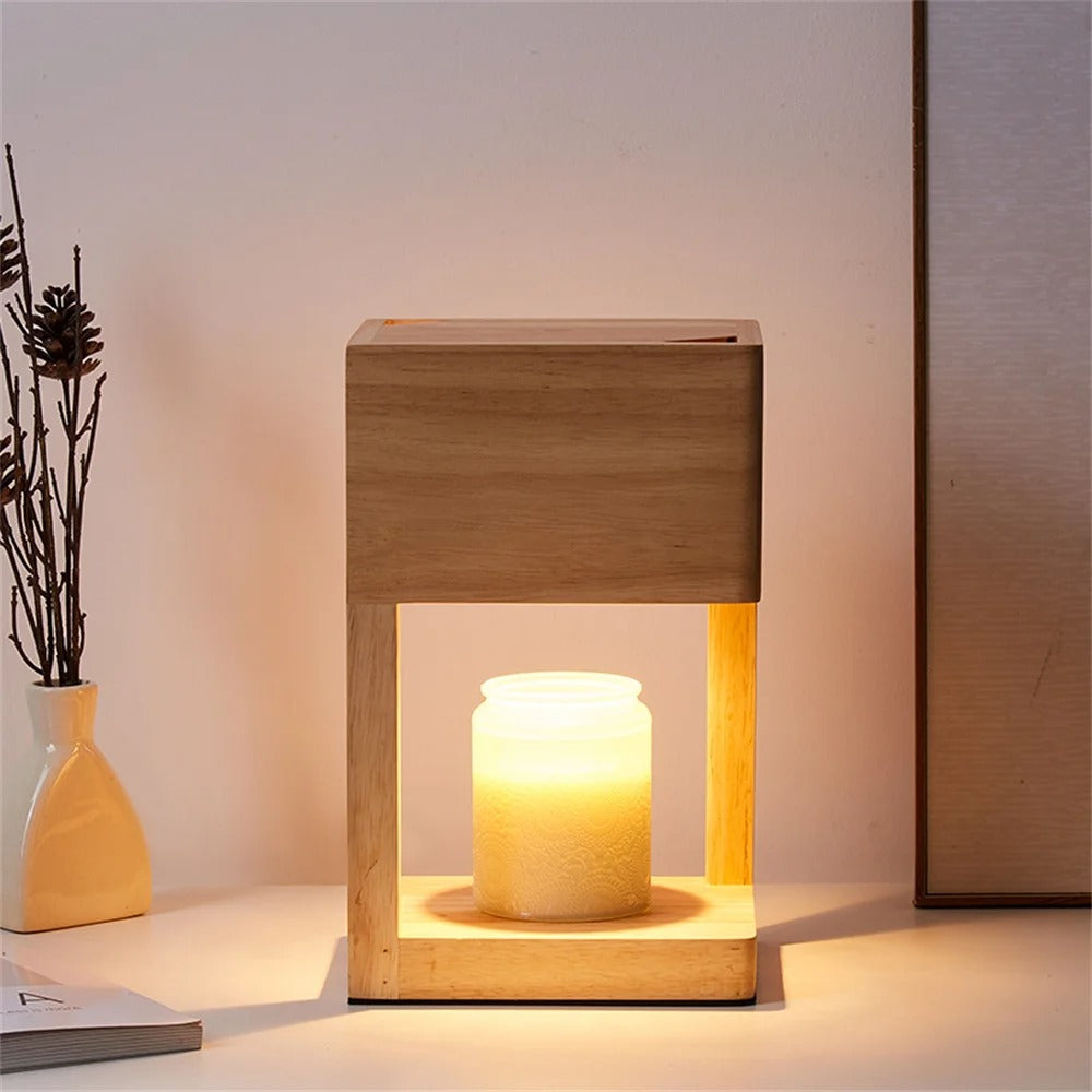 Ljusvärmare lampa med elegant design och atmosfäriskt ljus