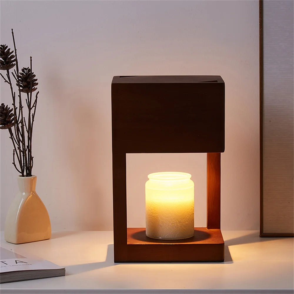 Ljusvärmare lampa med elegant design och atmosfäriskt ljus