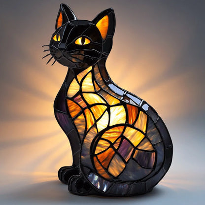 Katt Nattlampa Söt Glödande Katt Dekor Bordslampa Atmosfär