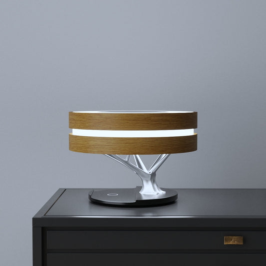 Circle of Life Lampa med Trådlös Laddning och Bluetooth Högtalare