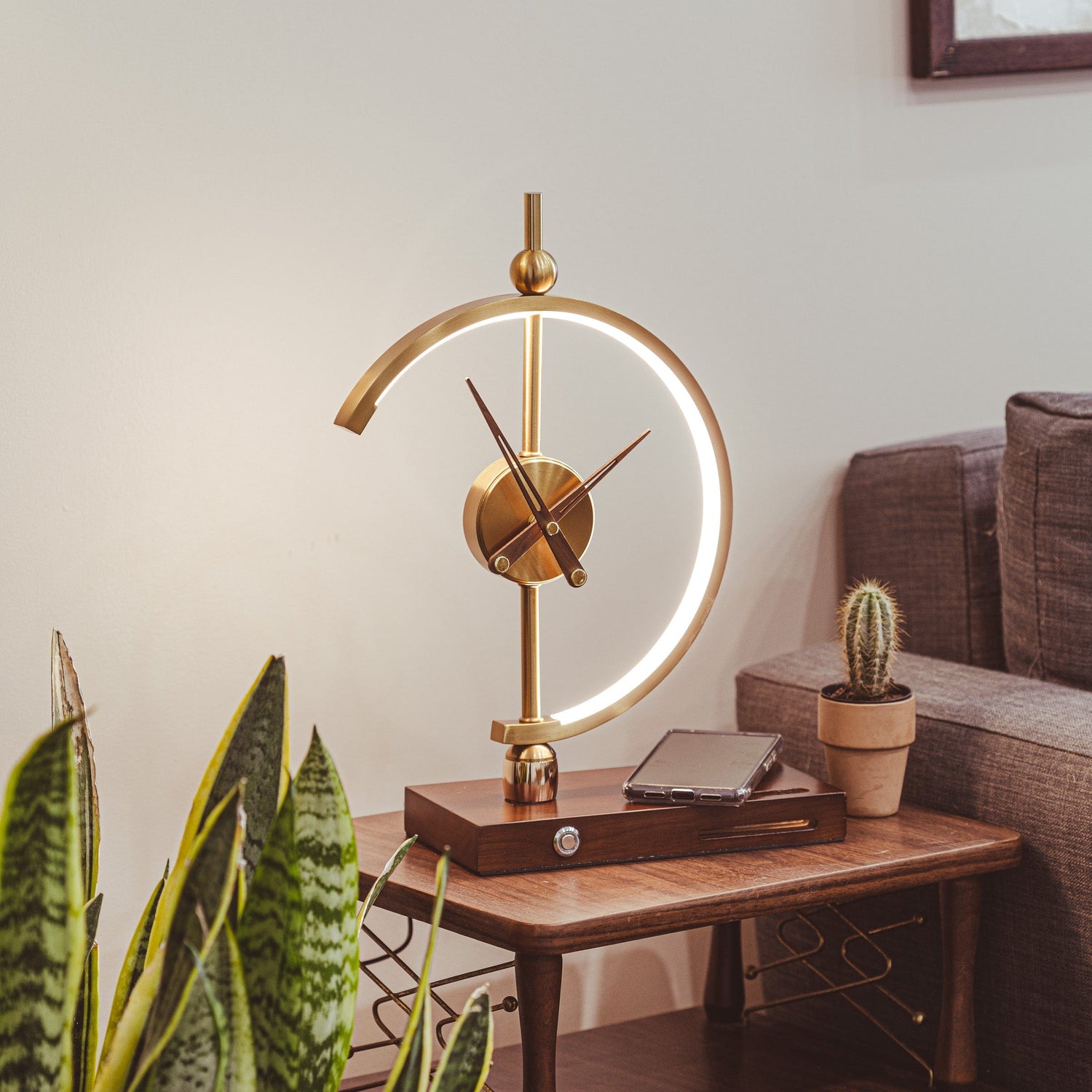 Klocklampa Med Trådlös Laddning Eco Bordslampa Smart