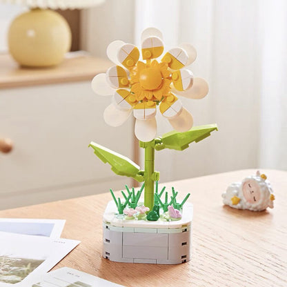 Flerfärgad byggkloss växtkruka dekoration för kreativa hem