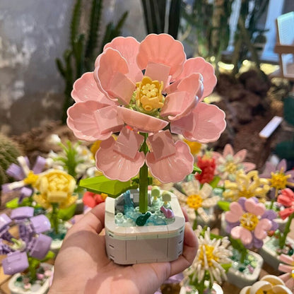 Flerfärgad byggkloss växtkruka dekoration för kreativa hem