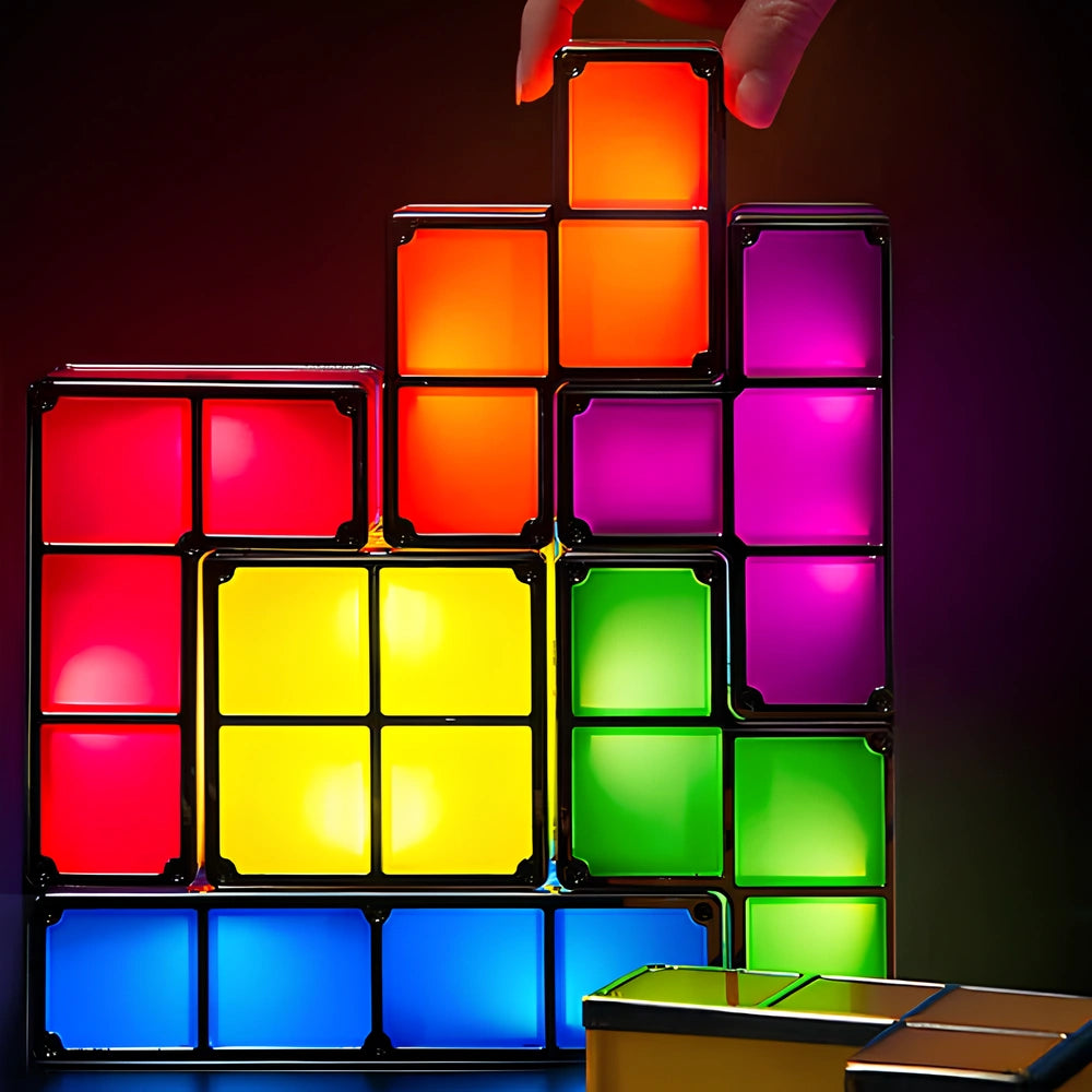 Färgglada Stapelbara Ljusblock för Kreativ Hembaserad Inredning