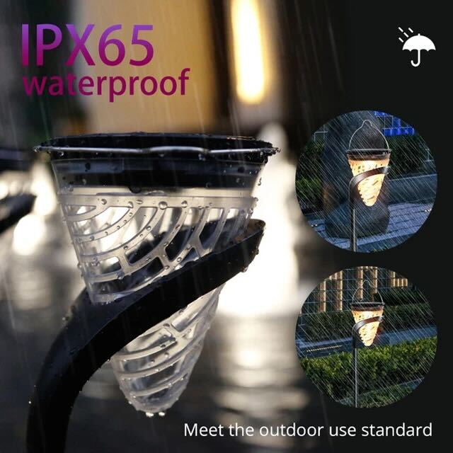 Cone Pathway Solar LED Light Utomhus IP65 Vattentät