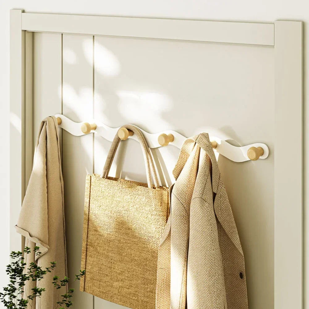 Wave Wall Hook | 11.8 x 2 in | No-Drill Adhesive Coat Rack | Modern Space-Saving Organizer | Brick by Brick