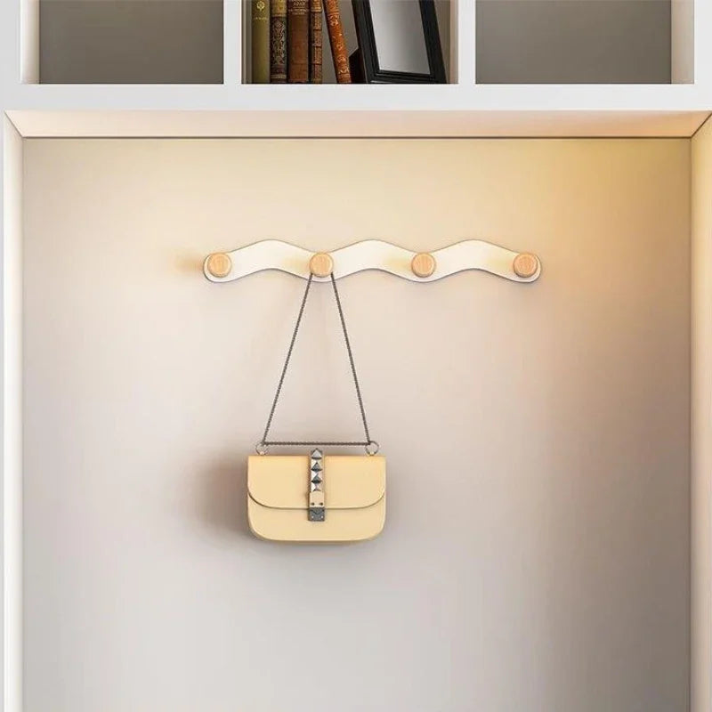 Wave Wall Hook | 11.8 x 2 in | No-Drill Adhesive Coat Rack | Modern Space-Saving Organizer | Brick by Brick