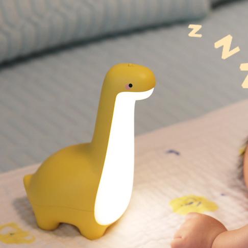 Söt långhalsad dinosaur LED-nattlampa för barn och flickor