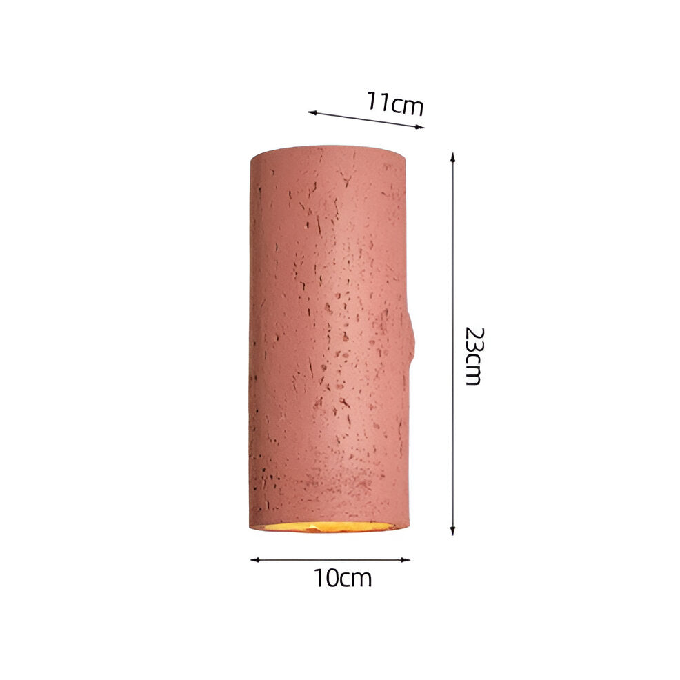 Cylinder Tube Vägglampa Wabi Sabi Stone LED Vägglampa