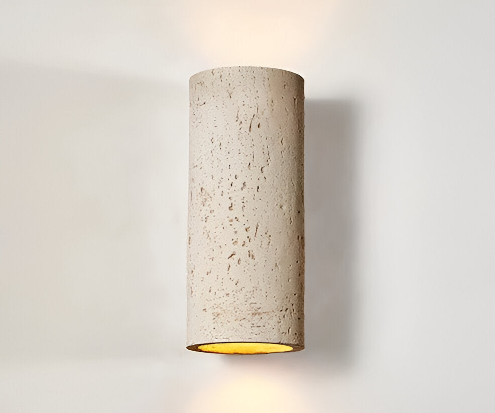Cylinder Tube Vägglampa Wabi Sabi Stone LED Vägglampa