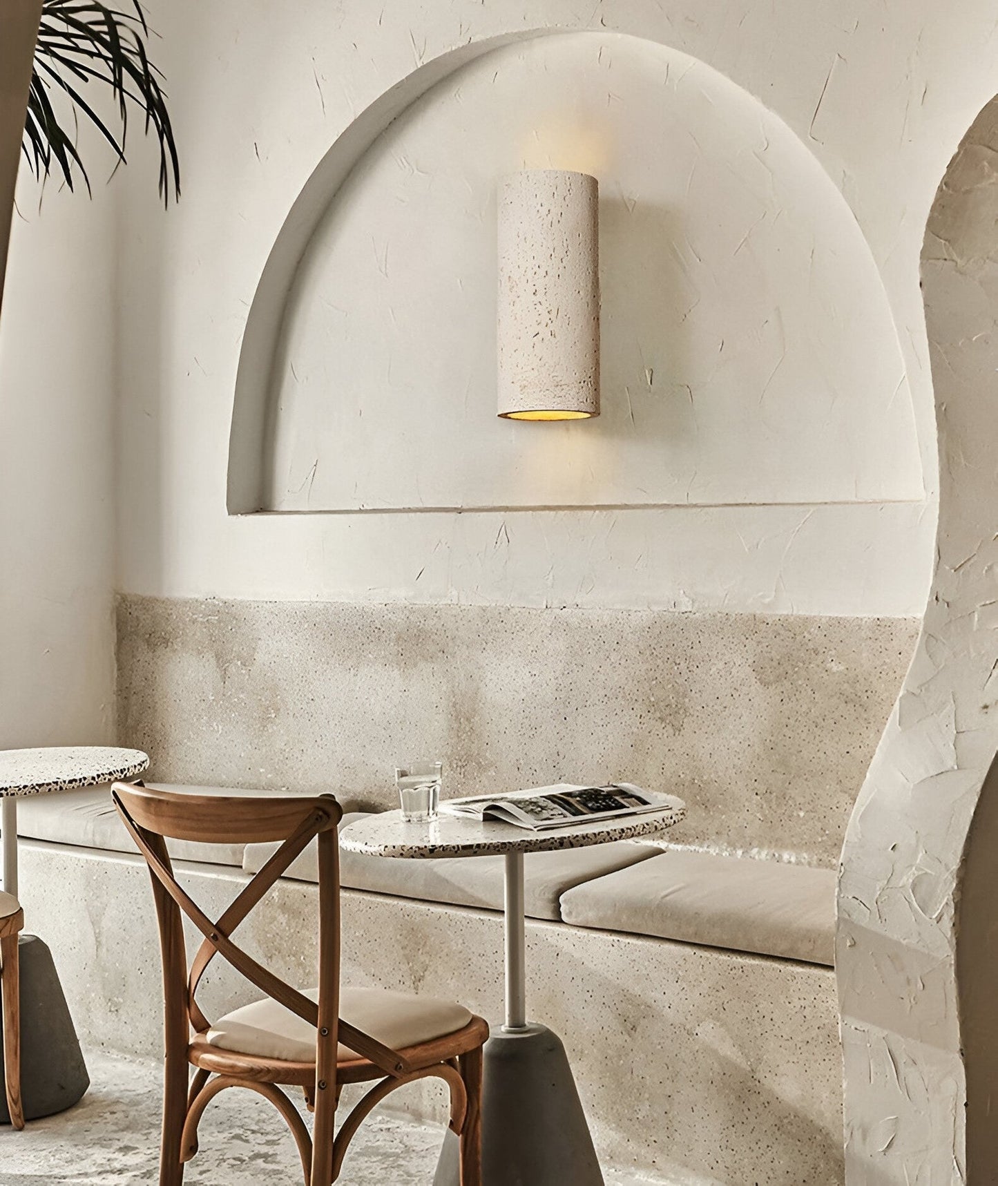 Cylinder Tube Vägglampa Wabi Sabi Stone LED Vägglampa