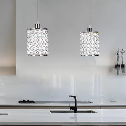 Elegant kristall dekorativ lampa med unik geometrisk design