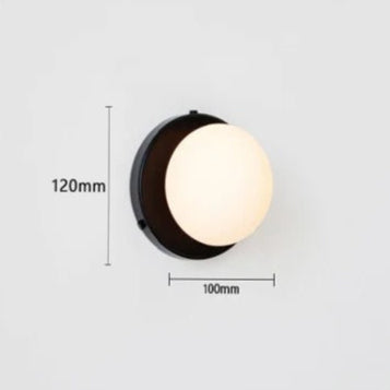 Elegant Glasvägglampa med plug-in design och LED-lampa