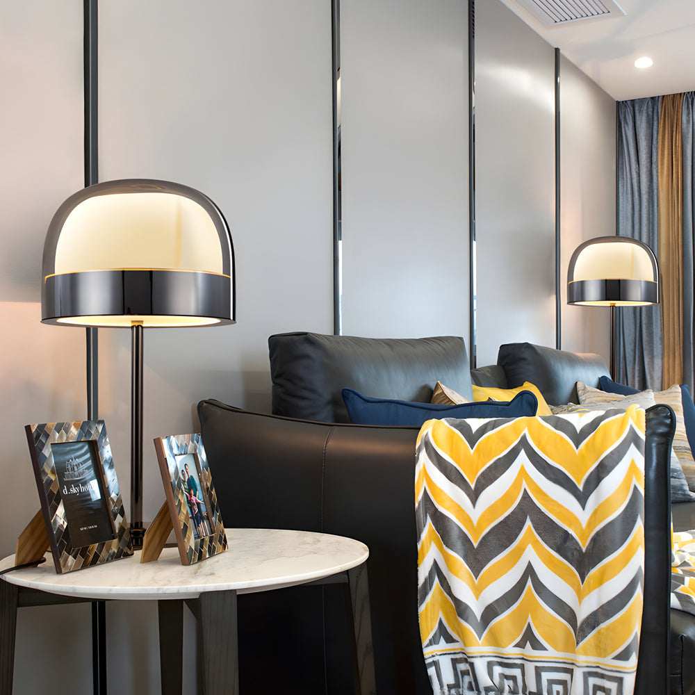 Equatore Glasbordslampa med tvålagers nattljusdesign