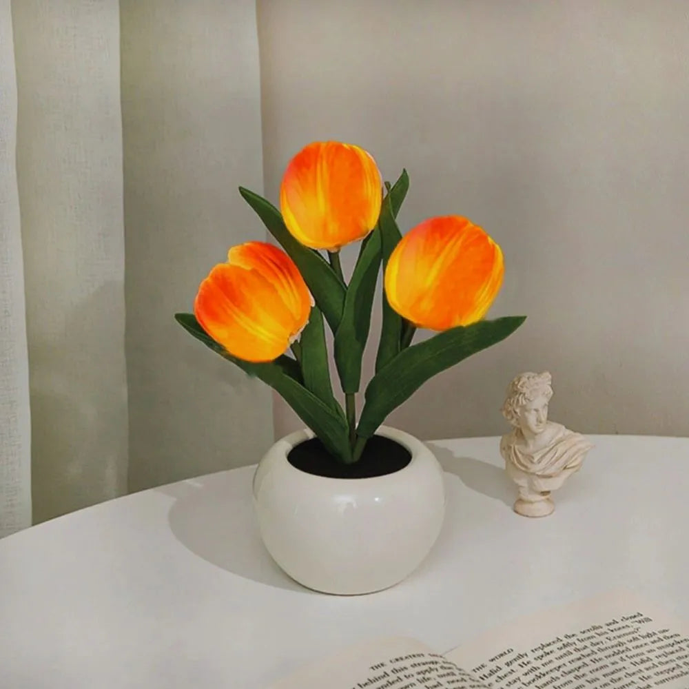 Floral Tulip Nattljus för Varm Atmosfär och Heminredning