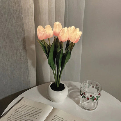 Floral Tulip Nattljus för Varm Atmosfär och Heminredning