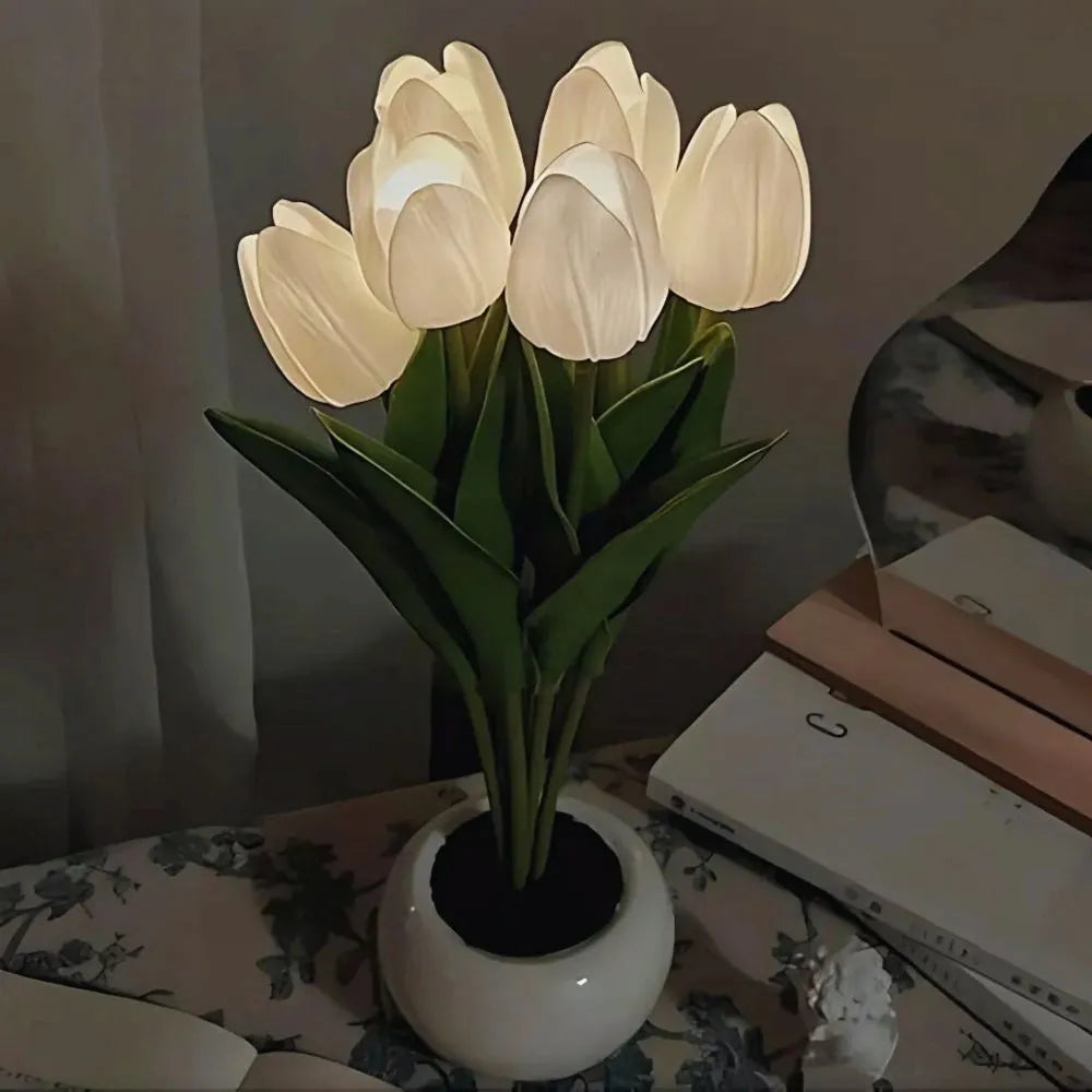 Floral Tulip Nattljus för Varm Atmosfär och Heminredning