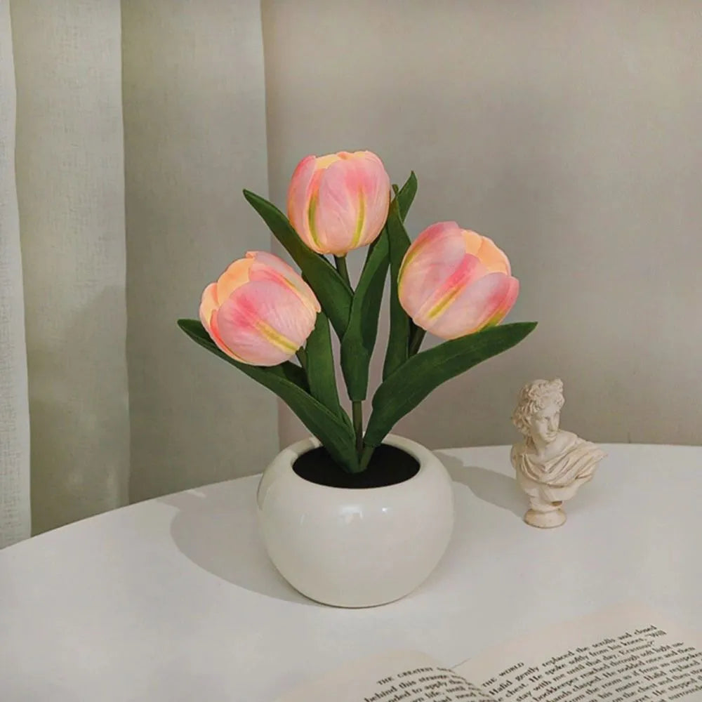 Floral Tulip Nattljus för Varm Atmosfär och Heminredning