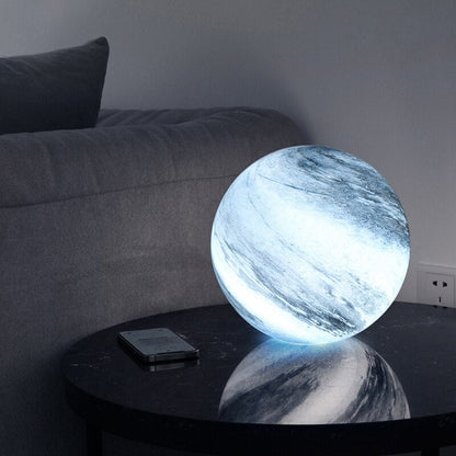 Glass Moon Sphere Night Light För Heminredning Atmosfär