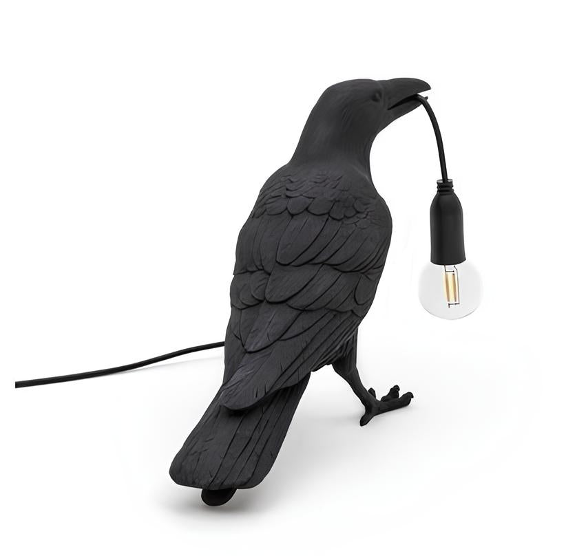 Gothic Raven Lamp Resin Bird - Vintage charm &amp; dark elegance