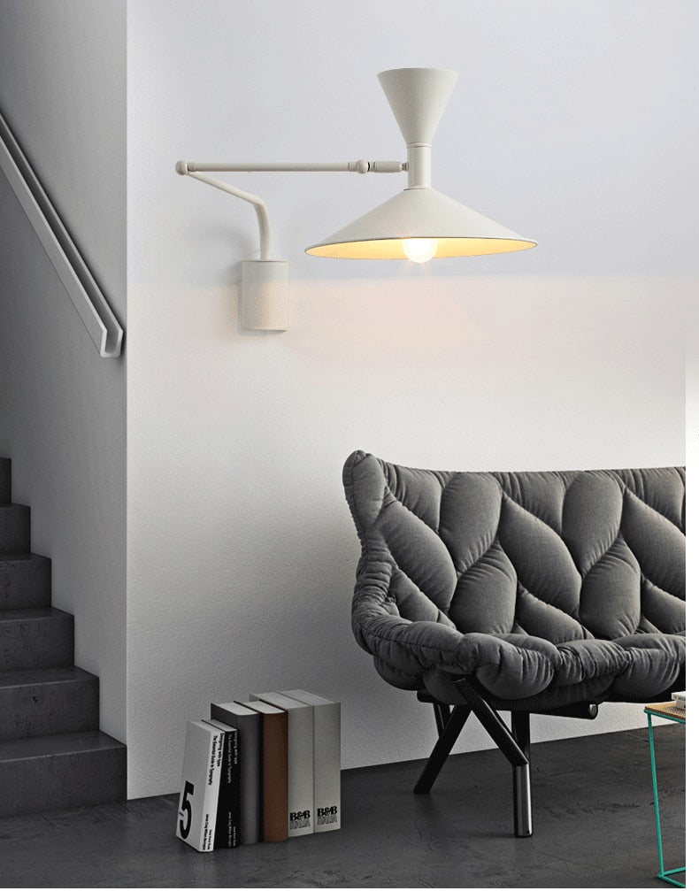 Inomhus Swing Arm Vägglampa För Sovrum Och Vardagsrum