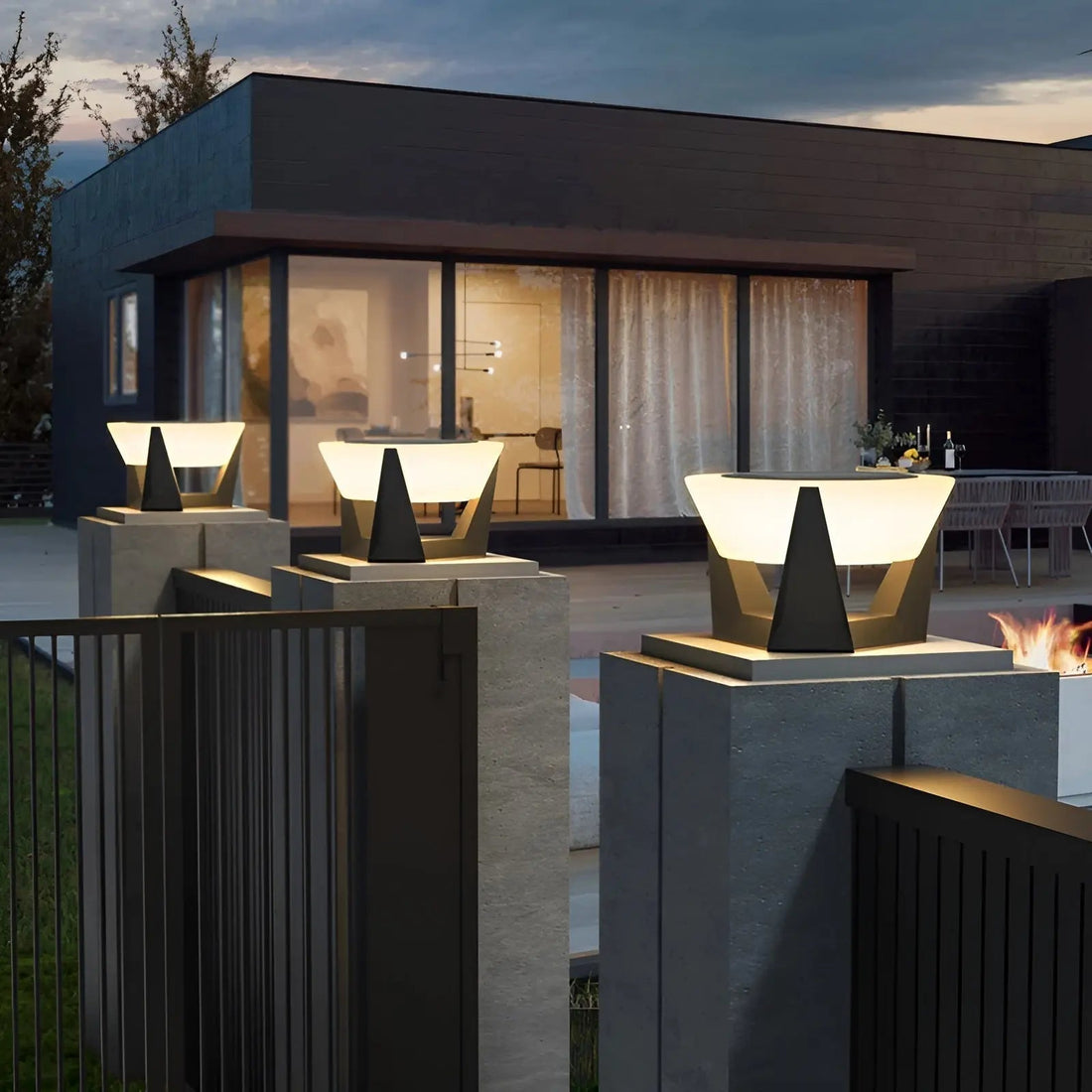 Japansk stil solträdgårdslampa för elegant utomhusbelysning