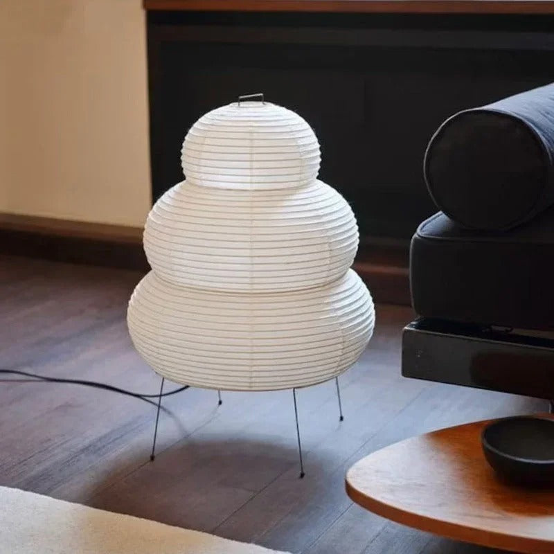 Japansk Washi Golvlampa för Avkopplande Atmosfärsbelysning