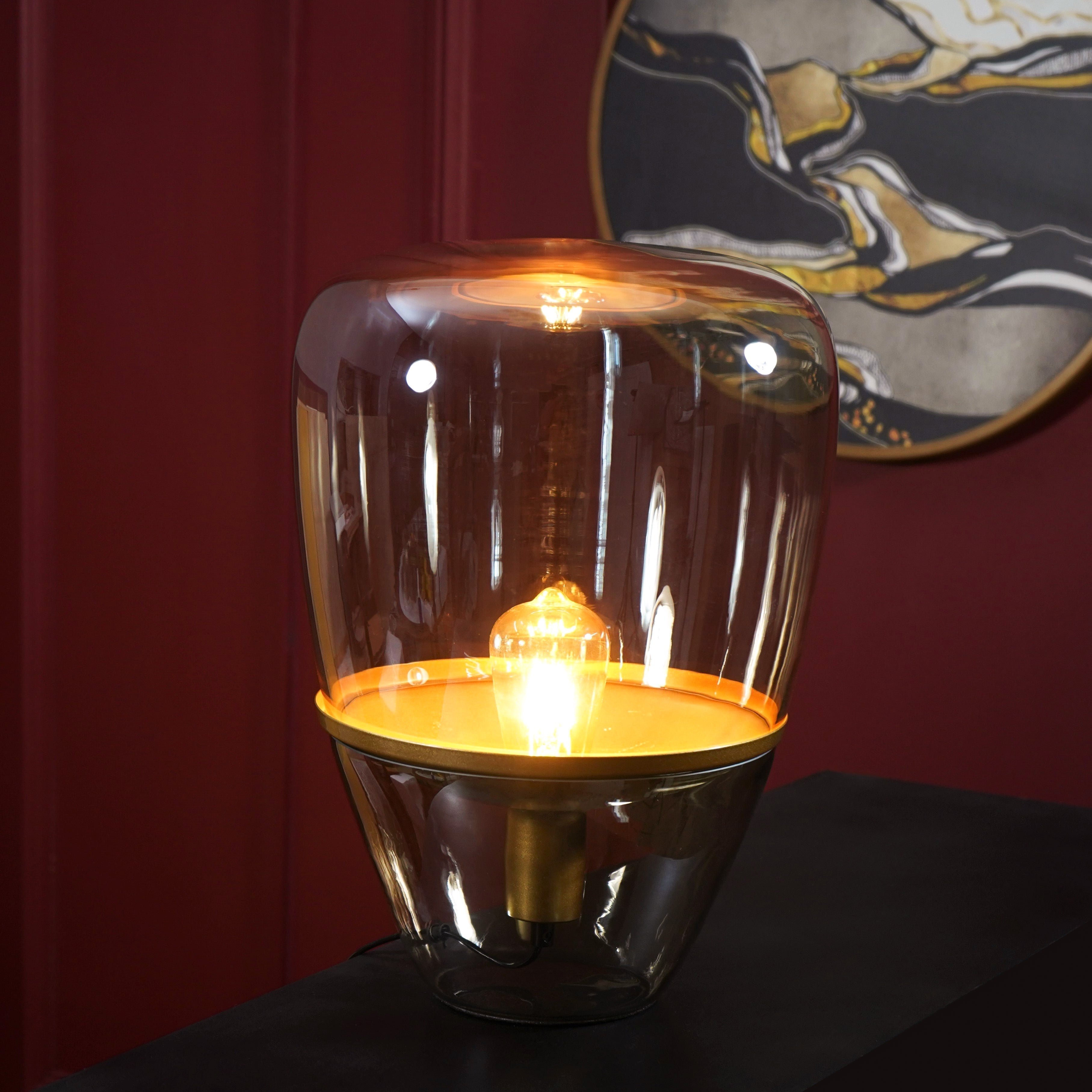 Lyxig glas kon-lampa för elegant inomhusbelysning
