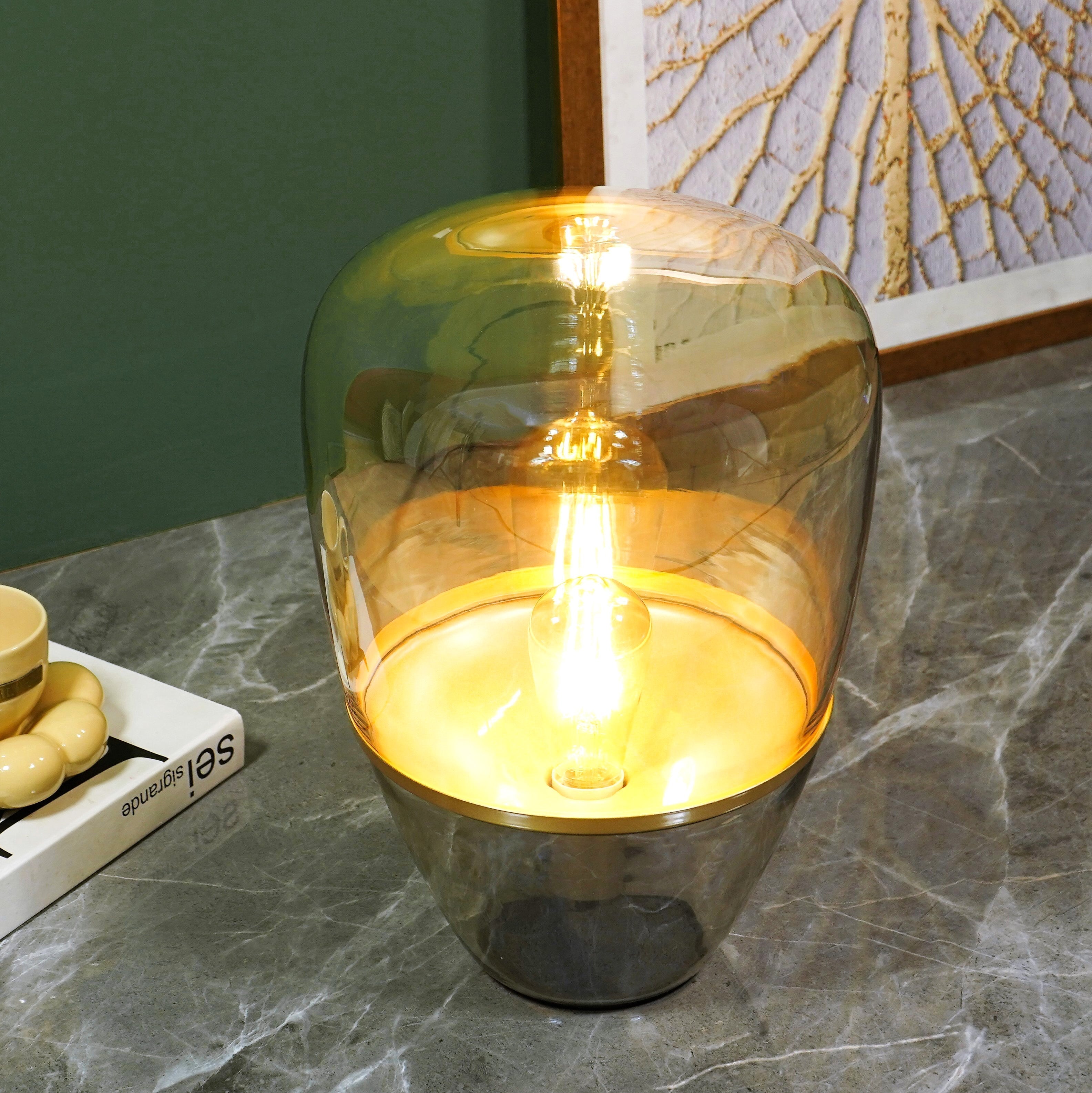 Lyxig glas kon-lampa för elegant inomhusbelysning