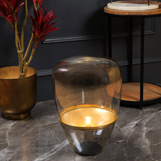 Lyxig glas kon-lampa för elegant inomhusbelysning