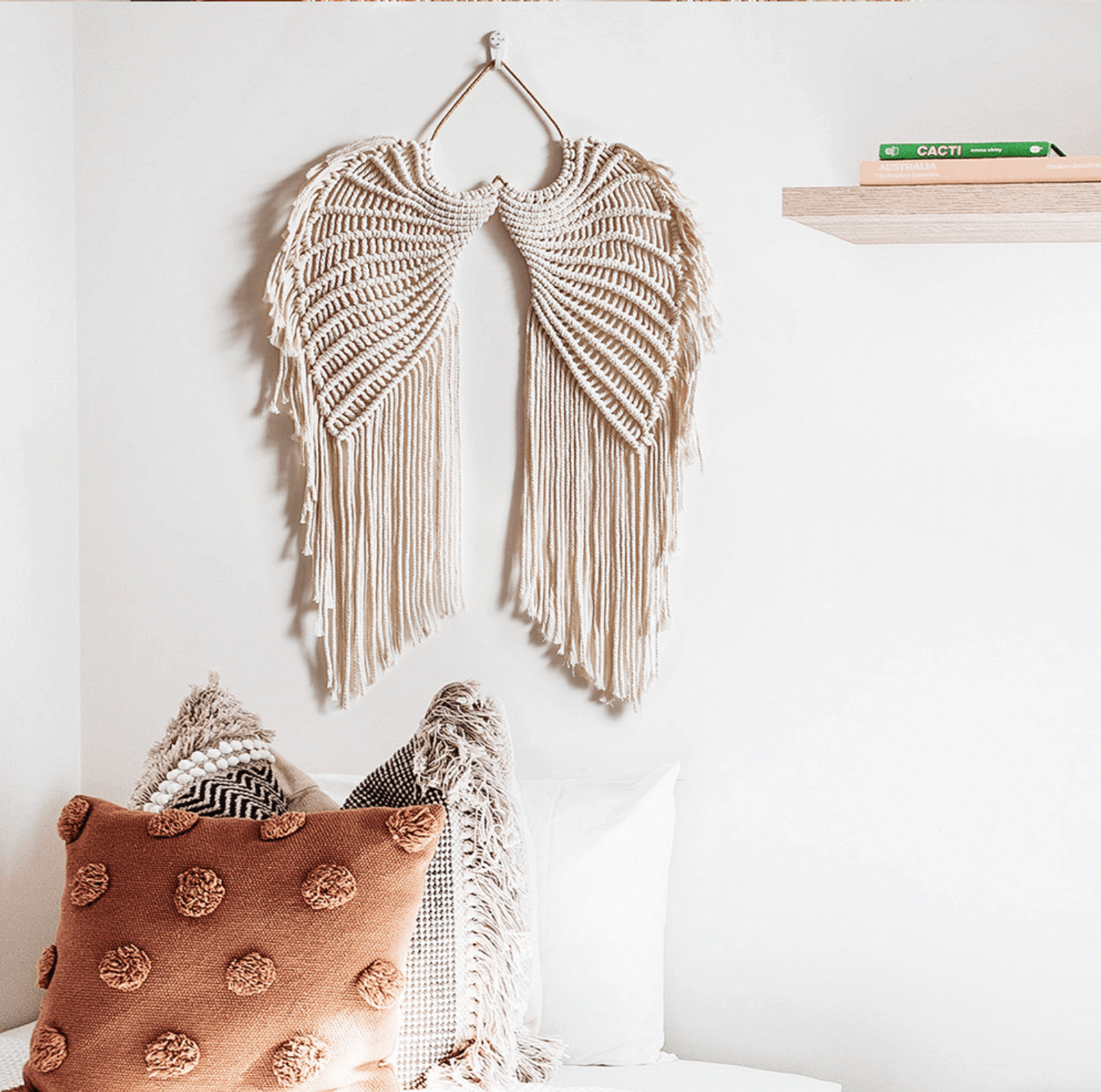 Macrame Änglavingar Väggdekoration för Boho Rum Stil