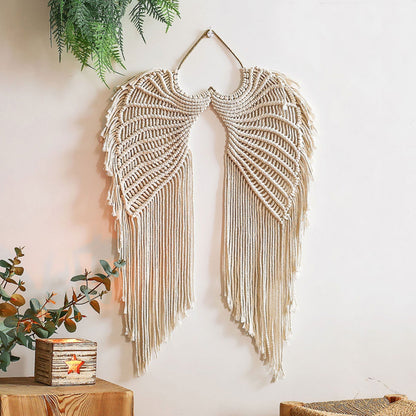 Macrame Änglavingar Väggdekoration för Boho Rum Stil