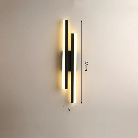 Modern minimalist vägglampa med energieffektiv LED-belysning