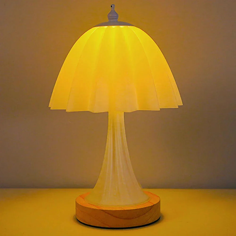 WoodGlow – Minimalistisk LED Bordslampa för Stämningsfull Belysning