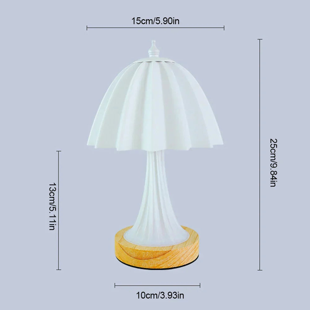 WoodGlow – Minimalistisk LED Bordslampa för Stämningsfull Belysning